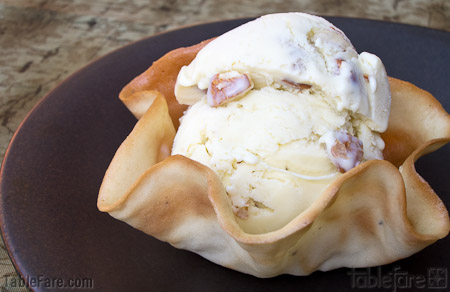 Recipe for Indian Coriander Toasted Almond Ice Cream from TableFare