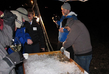 shucking tent
