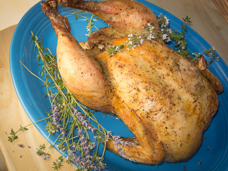 Spit-Roasted Lavender Chicken